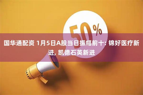 国华通配资 1月5日A股当日振幅前十: 锦好医疗新进, 凯德石英新进